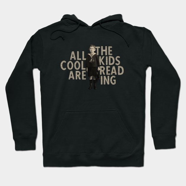 All The Cool Kids Are Reading Retro Style Hoodie by Zen Cosmos Official